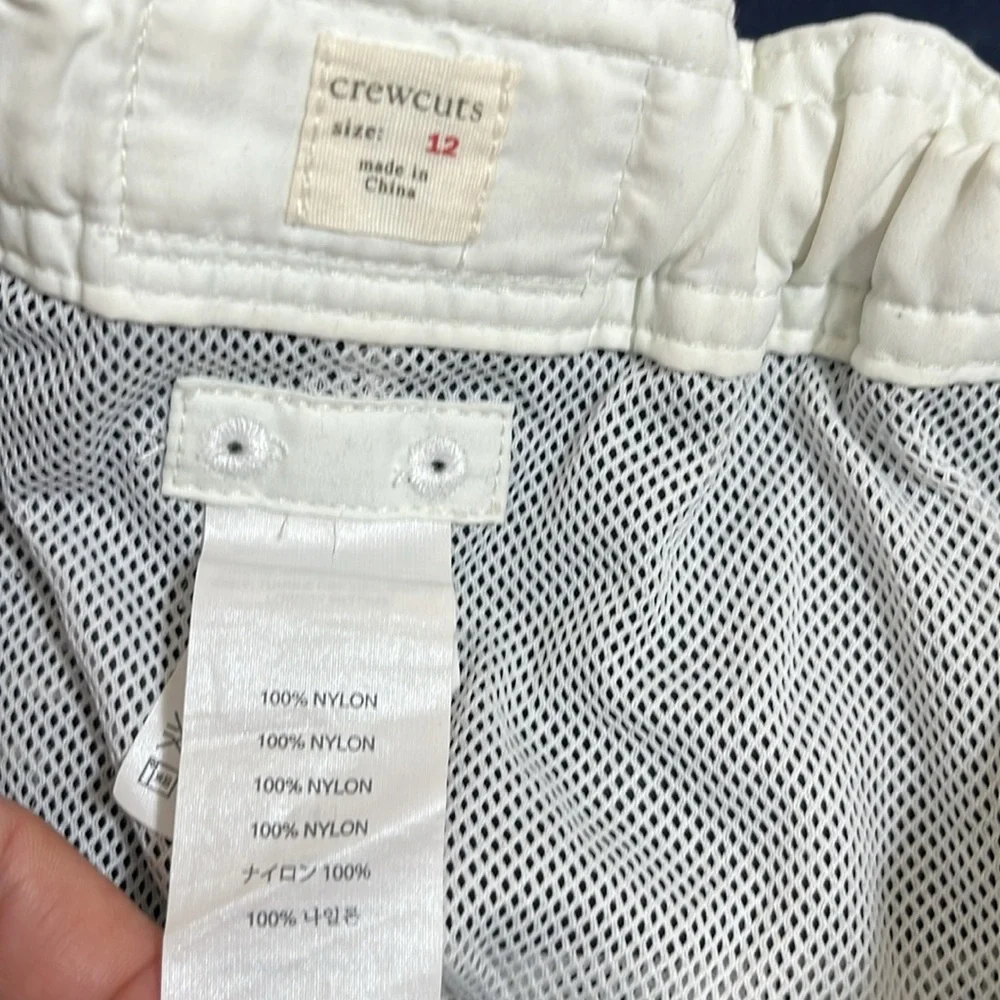 Crewcuts Navy White Nylon Summer Beach Swim Trunks